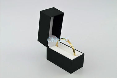 Rectangle Luxury Jewelry Packaging White Velvet Lining / Bangle Jewelry Box