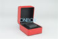 Black / Red Leather Single Watch Presentation Box With Luxury Removable Pillow