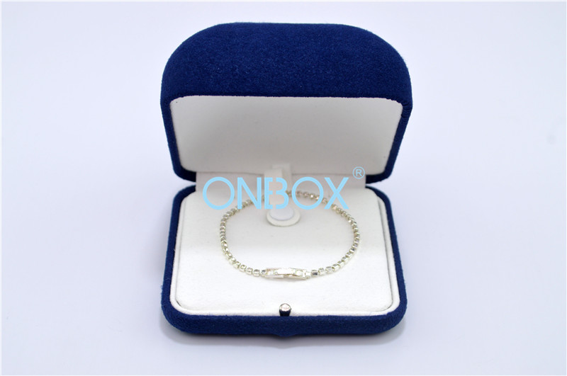 Latest Design Luxury Packaging Boxes With Blue Navy Blue Suede , No MOQ Required