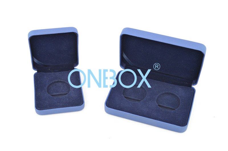 Gold Coins / Silver Coins PU Luxury Packaging Boxes With Custom Insert Lining