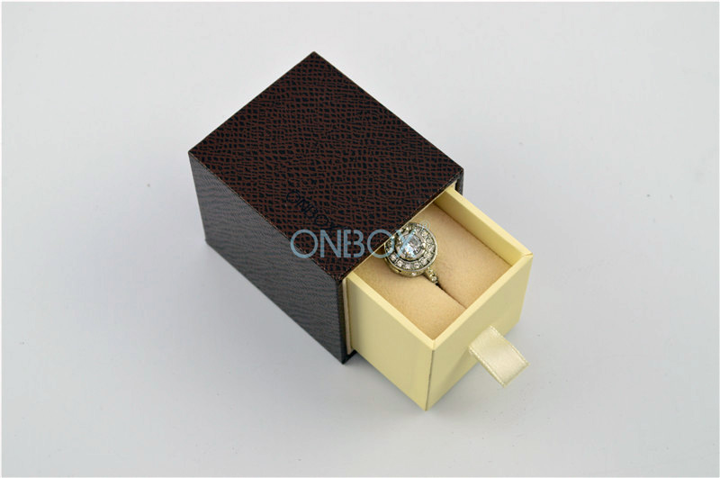 Luxury Trinket Small Ring Box / Colorful Handmade Jewelry Box W / Removable Tray