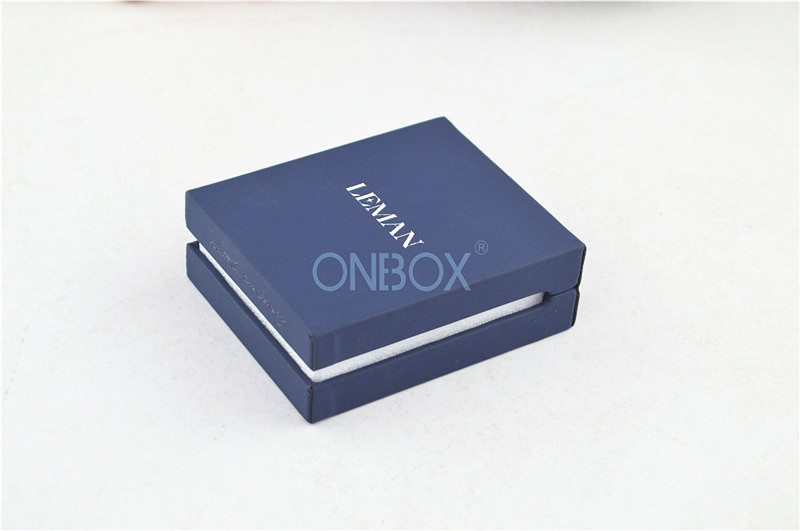 Metal Hinge Pandora Jewelry Box In Blue Leather Personalized Removable Insert