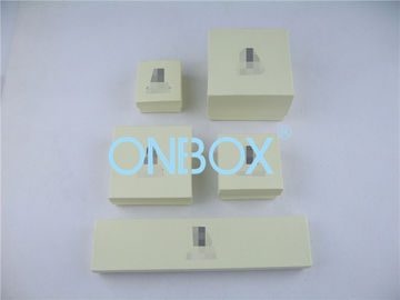 White Velvet Cardboard Jewelry Boxes For Ring , Necklace , Bracelet , Earring