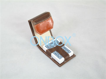 Fashion Leather Poker Box Leather Packaging Box For Casino Playing Card