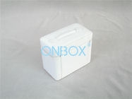 White Travel Zipper Cosmetic Case / Personalized Packaging Boxes