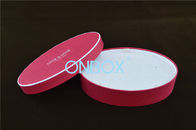 Oval Luxury Jewellery Packaging Boxes In Texture Paper With Sponge Insert