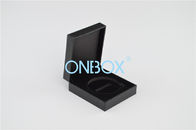 Black Coin Display Box Leatherette Paper Exterior And Flocking EVA Coin Slot