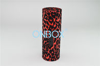 Eco Friendly Luxury Cosmetic Box / Leopard Print PU Tube Case Fashion Handy Cosmetic Gift Box