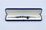 Exquisite Jewellery Box In Oblong Shape W/ Blue Velvet For Girls Bracelet In One Box Brand