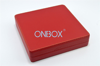 Custom Luxury Boxes In Red PU For Gift Packaging , Wholesale Bulk Gift Box With Satin Strip