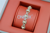Lady Bracelet / Watch PU Deluxe Jewellery Display Boxes With Removable Pillow