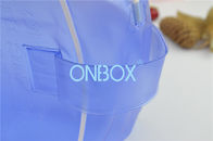 Carrying Blue Color PVC Gift Bag PVC Handbag  With Zipper Closure / Handle