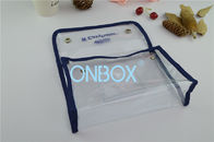 Document Custom Logo PVC Packaging Bags With Binding / Snap Button Closure