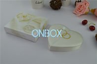 Luxury Heart Shaped Coin Display Box Satin Cloth With Embroidered Gold Logo