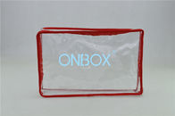 Transparent Square PVC Packaging Bags Zippered For Stationery / Books / Toys / Gifts