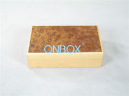 Luxury High Gloss Painting Wooden Boxes With Burl Veneer For Man's Office Gift Set , Watch , Pen And Cufflinks