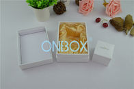White Luxury Jewellery Packaging Boxes Set White Specialty Paper For Ring , Necklace , Earring