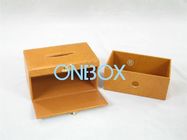 Folding Cardboard Packing Boxes / Card Gift Box With Inner Drawer Tray
