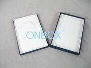 Paper Blue Jewelry Display Stands Boxes Personalized For Necklace