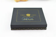 Luxury Printing Wedding Card Box In Black Touch Paper , Valentine Gift Box For Perfume