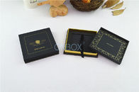 Luxury Printing Wedding Card Box In Black Touch Paper , Valentine Gift Box For Perfume