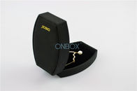 Black Leather Jewelry Boxes With Custom Logo , Luxury Kohls Jewelry Box For Necklace