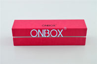 PU Wrapping Luxury Jewellery Packaging Boxes Rectangle Pink Color ROHS CE  SGS