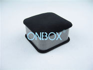 Black / Grey Pendant Leather Jewelry Boxes With Velveting Lining