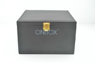 Fine PU Luxury Packaging Boxes With Metal Lock