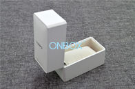 White Paper Velvet Mechanical Watch Box With Hot stamping Logo