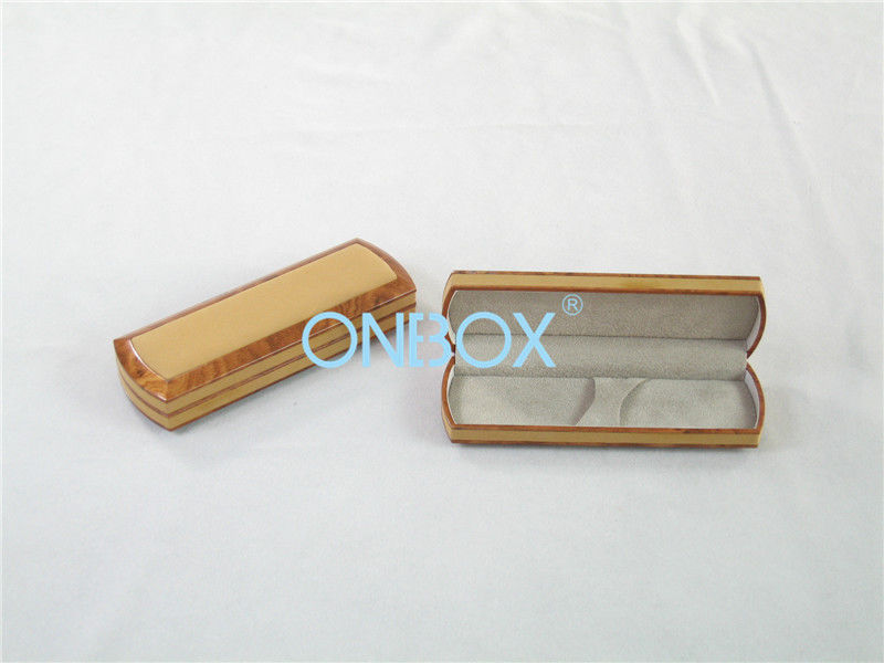 Double Pen Presentation Box Packaging With Printed Wood Pattern