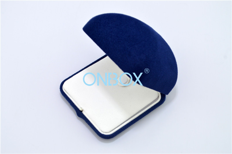 Latest Design Luxury Packaging Boxes With Blue Navy Blue Suede , No MOQ Required