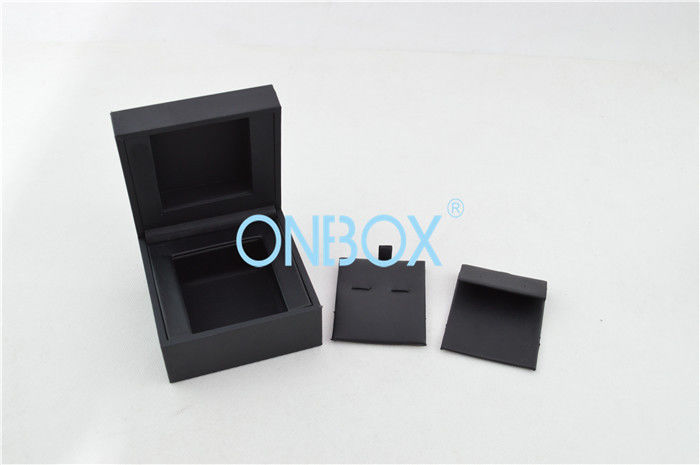Black Cardboard Jewellery Gift Boxes , Handmade Jewelry Shipping Boxes