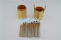 Emboss Makeup Brush Cardboard Cylinder Tube In Gold Leather  Snap Buckle Closing