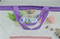 Ladies Cosmetics High Clear PVC Bag / Carrying Bag With Purple Zipper Closure