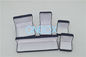 Custom Sizes Blue Luxury Jewelry Packaging Boxes Embossed PU With Metal Hinge Closure