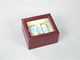 Red Engraved Cardboard Luxury Watch Packaging Transparent PVC Window