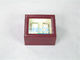 Red Engraved Cardboard Luxury Watch Packaging Transparent PVC Window