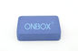 Customized Coin Display Box Wrapped Elegant Blue With Metal Hinge
