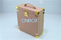 Gold Metal Lock PU Luxury Jewelry Case Pink Customized Insert For Travel